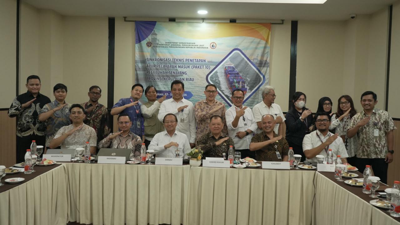 Kemenhub Sinkronkan Aspek Teknis Penetapan Alur Pelayaran Masuk Pelabuhan Senayang